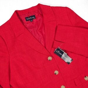 NWT EVAN-PICONE SUIT Women's Size 18 Red 3 Button Cambridge Blazer Jacket